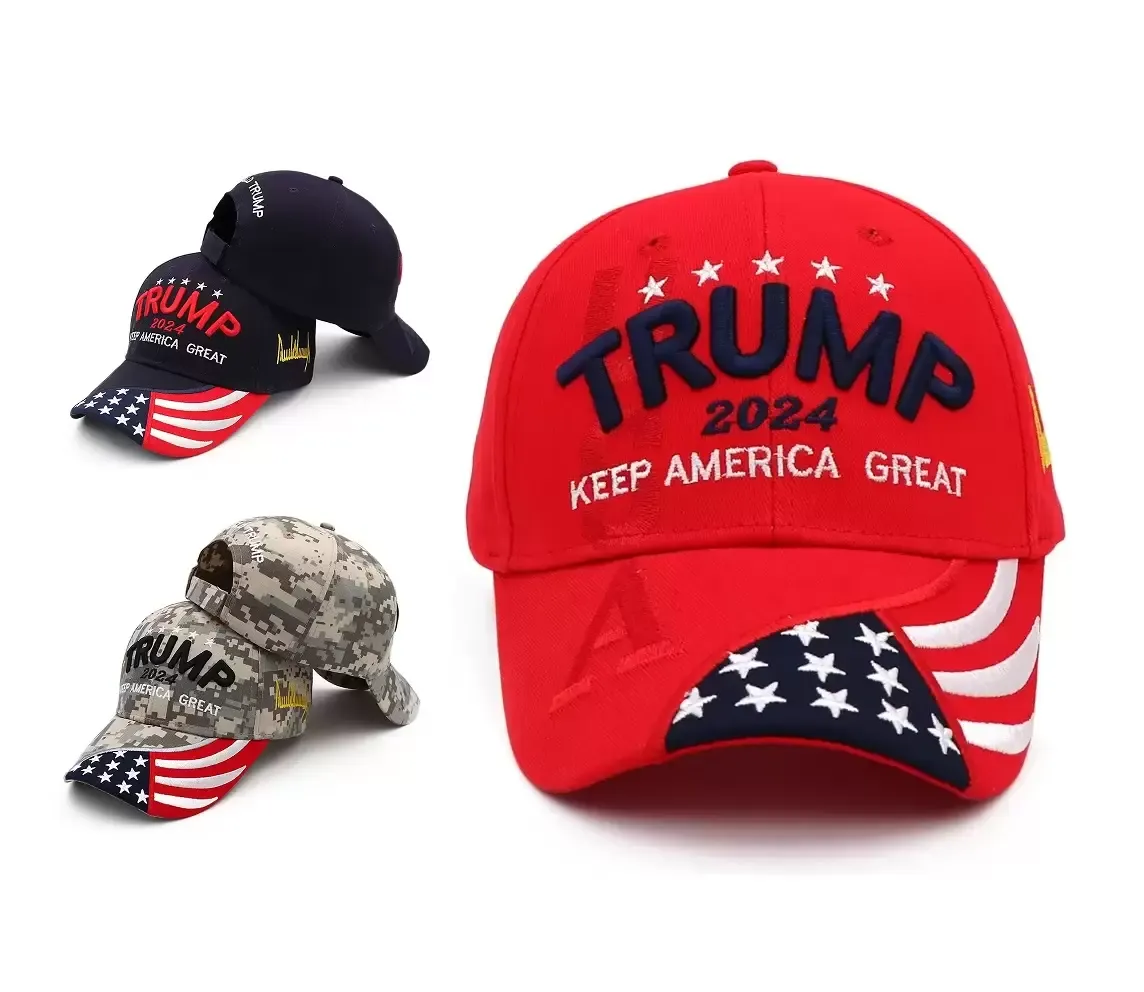 2024 Trump Hat American Presidential Election Cap Baseball Caps Adjustable Speed Rebound Cotton Sports Hats CPA4244 0316