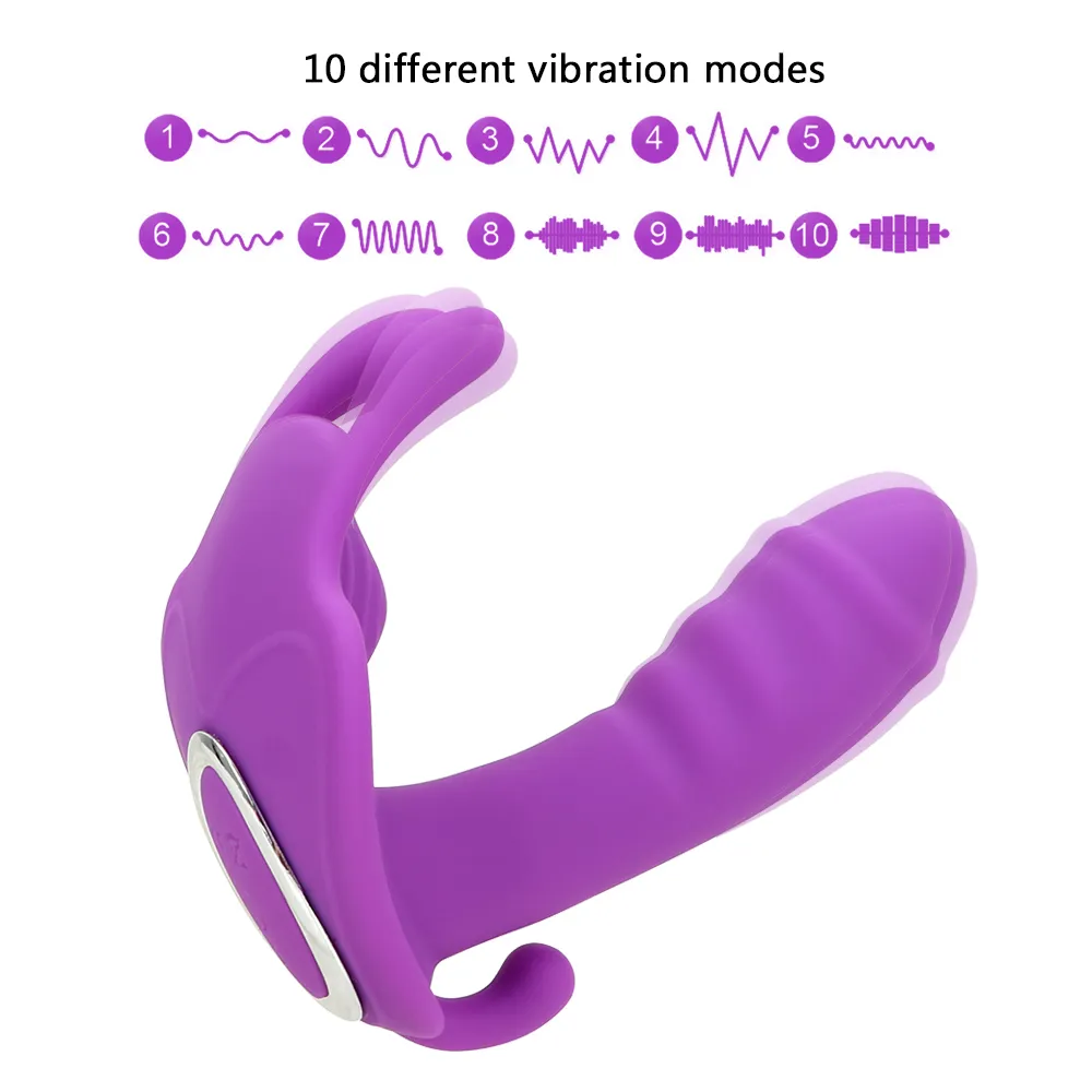 G Spot Massager Vibrerende Slipje Clitoris Stimulator 10 Speed Draagbare Vlinder Dildo Vibrator sexy Speelgoed voor Vrouwen