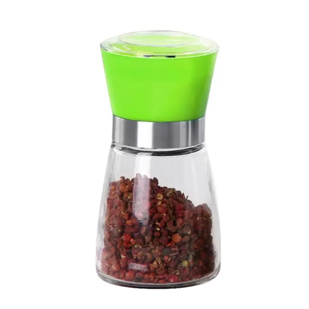 Portable Kitchen Salt Pepper Mill Grinder Bottle Seasoning Jar Holder Container