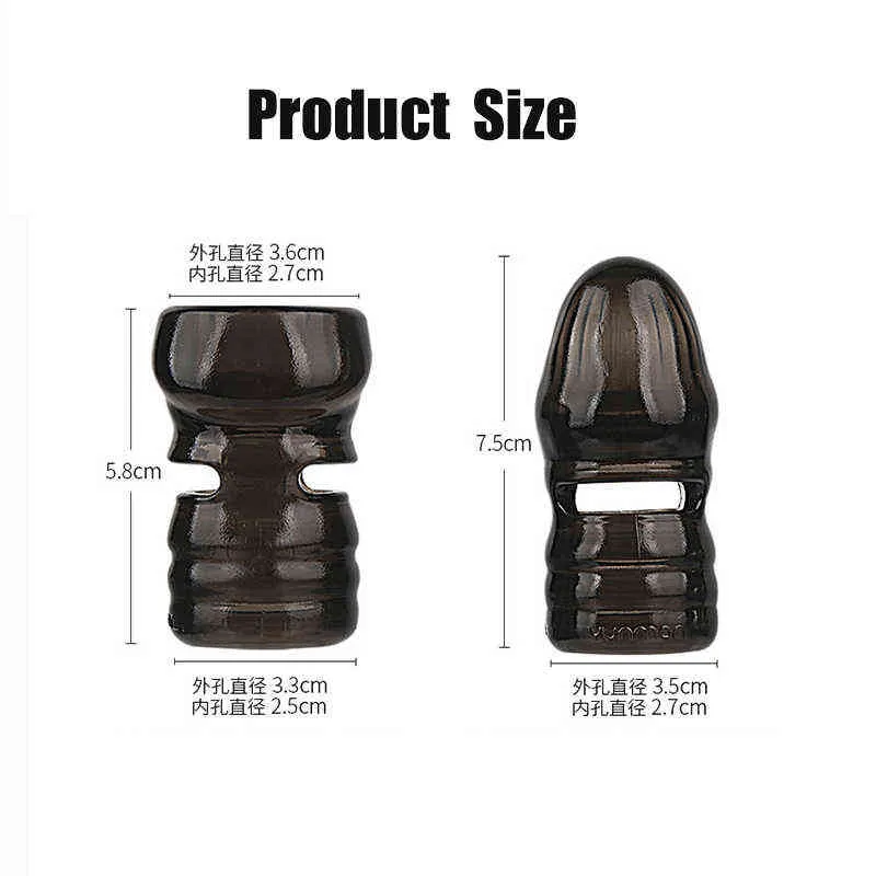 Nxy Cockrings Newest Penis Sleeve Glans Protector Foreskin Ring Sex Toys for Men Cock Erection Extender Delay Ejaculation Reusable Condom 220505