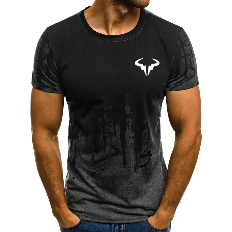 Camiseta con estampado 3D para hombre, camiseta informal de verano con cuello redondo y manga corta a la moda para hombre 220623