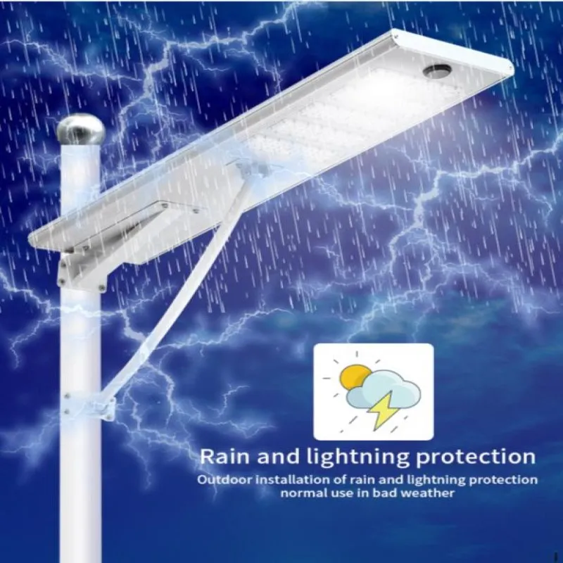 50w 100w luz de rua solar iluminação exterior à prova dip65 água ip65 liga alumínio design integrado radar sensor movimento249z