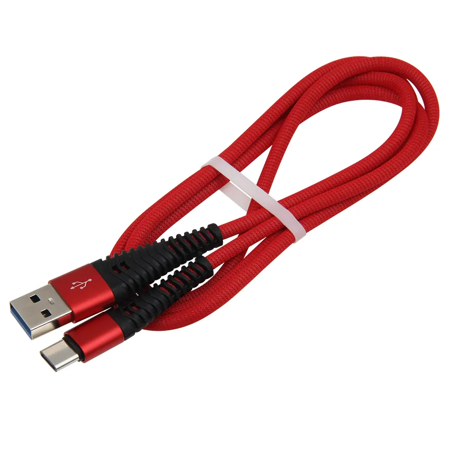 1M Tipo C Cabos trançados micro USB Cabo de carregamento rápido Cabo de dados Fio Cabo para smartphone Samsung Huawei