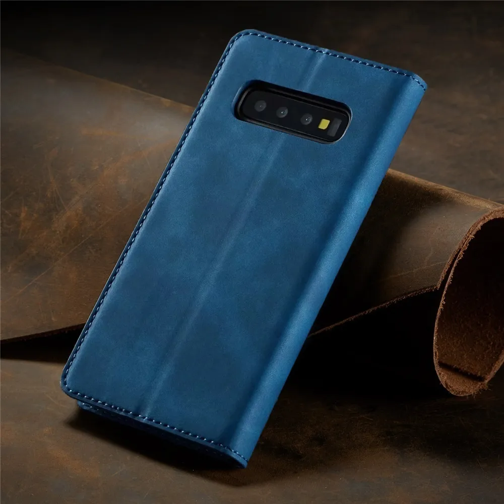 Ultra Slim Leather Case dla Samsung A71 A51 A41 A01 S10E Note20 Ultra S20 S10 Plus Flip Cover A70 A50 A40 A20E A10 S9 S8 Plus S7