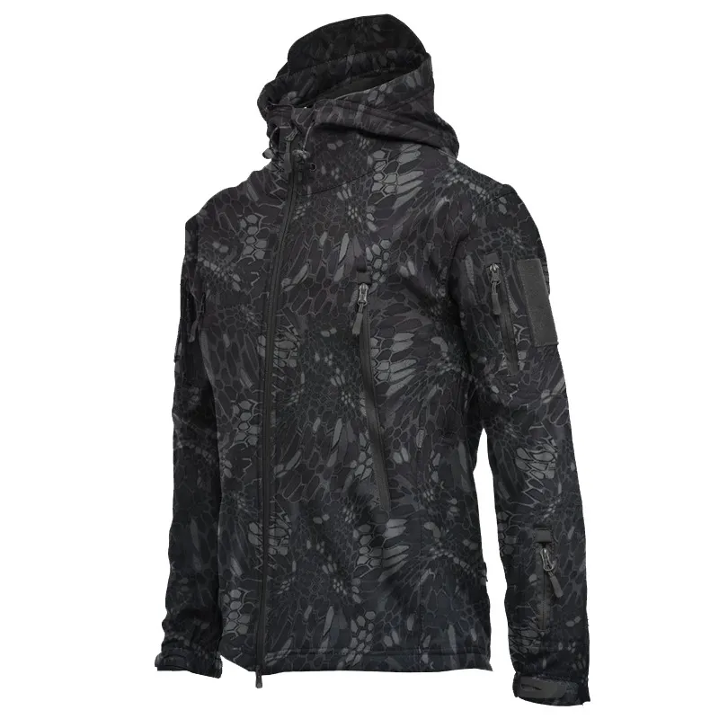 Casaco Homem Softshell Jaquetas Fleece Casacos à prova de vento à prova de vento Jaquetas térmicas impermeáveis ​​Caminhadas Camuflagem inverno jaqueta masculino 220406