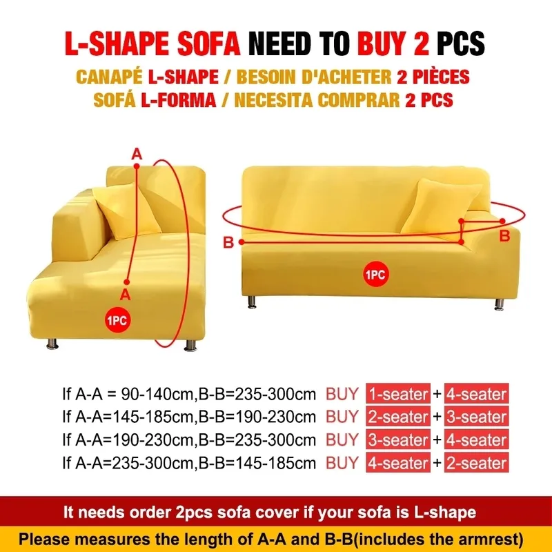 1 pièce velours tissu canapé couvre élastique sectionnel canapé couverture en forme de canapé cas fauteuil chaise longue cas pour salon 220421