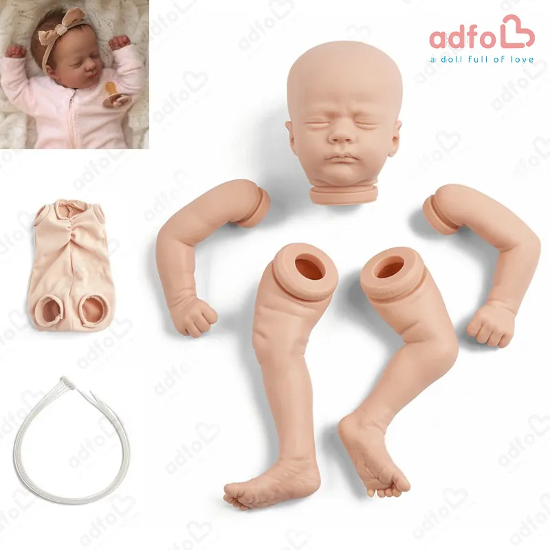 ADFO 17 polegadas Reborn Baby Kits Soft Vinyl Toys não pintados inacabados presentes em branco DIY lol bonecas para meninas crianças 220504