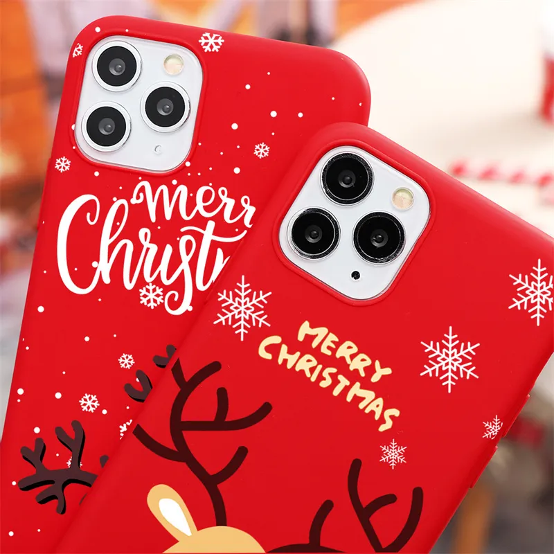 Christmas Phone Cases For Xiaomi Mi 11 Lite 6A 7A 8 A2 A1 CC9e Poco M3 Redmi Note 10S 10 K40 Pro Soft TPU Cute Cover Funda Bags