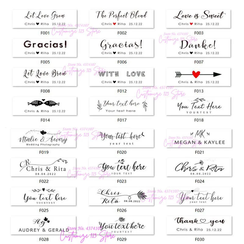 Étiquettes d'étiquettes Kraftwhite étiquette de faveur de mariage décoration de mariage personnaliser étiquettes autocollantes personnalisées 220613