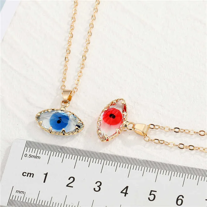 Necklace Fashion Colorful For Women Pendant Choker Luck Couple Jewelry Short Chain Lady Female Gift