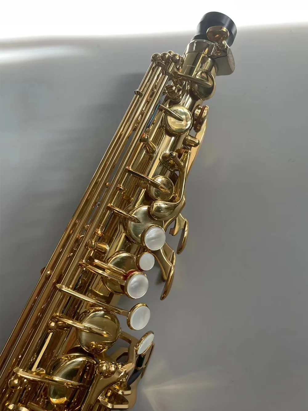 E-Flat Profesyonel Alto Saksafon Pirinç Altın Kaplama İnce Oyma 82 Yapı Modeli Alto Sax Sax Premium Ton Caz Enstrümanı