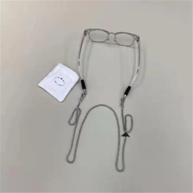 Moda triângulo metal link corrente colar fone de ouvido cordão anti-perdido correntes para óculos de sol titular antiderrapante eyewear accessori305j