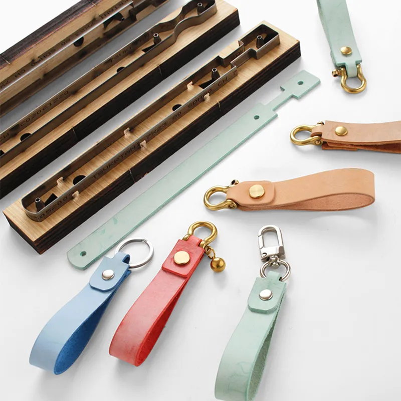 Креативный брелок для ключей, деревянная штамповка, шаблон подвески для рукоделия, DIY кожаный инструмент, форма для резки, брелок для ключей, трафарет, инструменты для рукоделия 22041750059