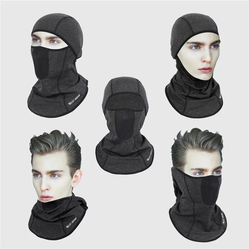 Rowerowy rower na zachód zimowy ciepły szalik Balaklava Velvet Bike Full Face Mask Nakryka ​​naczyniowa Łowoty Hat 220620