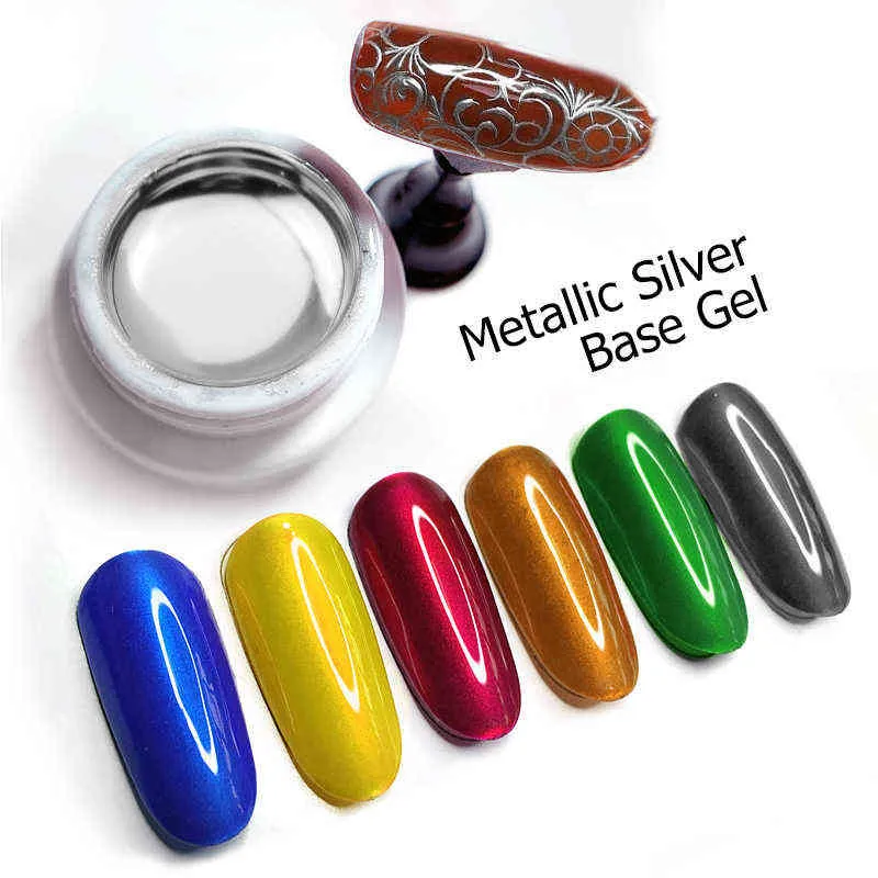 NXY Nail Gel 5g Sliver Painting Metal Effect Polish Liner Drawing Basic Color Glass Glaze Transparent Varnish 0328