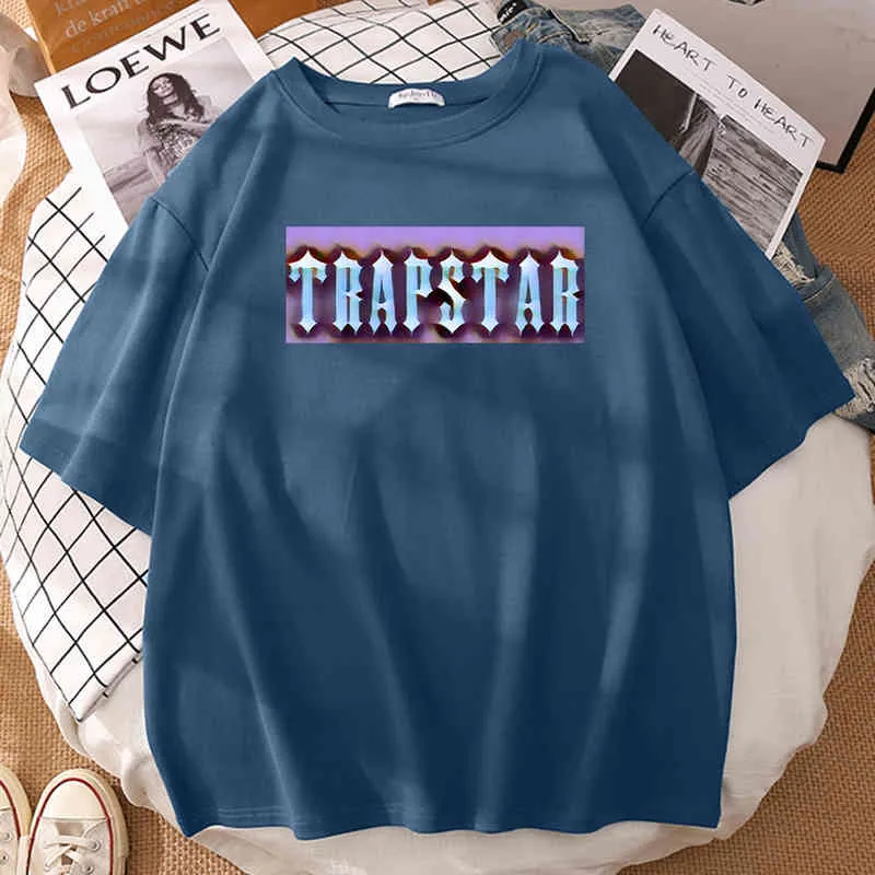 Trapstar London Design mode impression hommes t-shirt Hip Hop respirant à manches courtes col rond doux mâle moitié