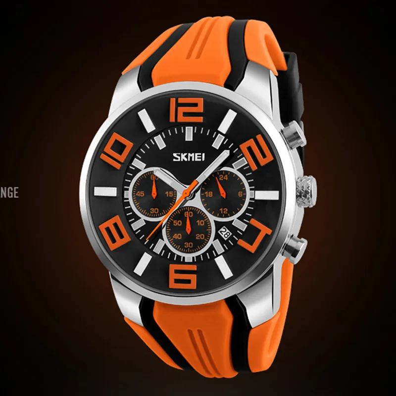 Relógios masculinos marca de luxo skmei cronógrafo relógios esportivos à prova dwaterproof água relógio masculino quartzo reloj hombre 220526170s