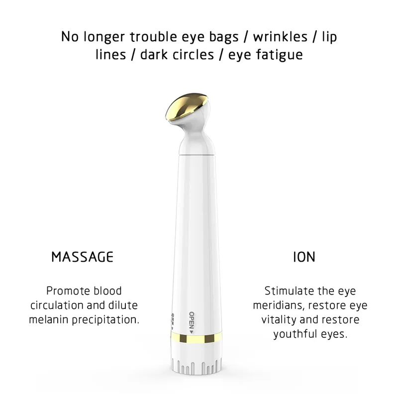 Mini vibração elétrica r rugas anti envelhecimento círculo escuro remoção olho massagem caneta dispositivo 2106103193685
