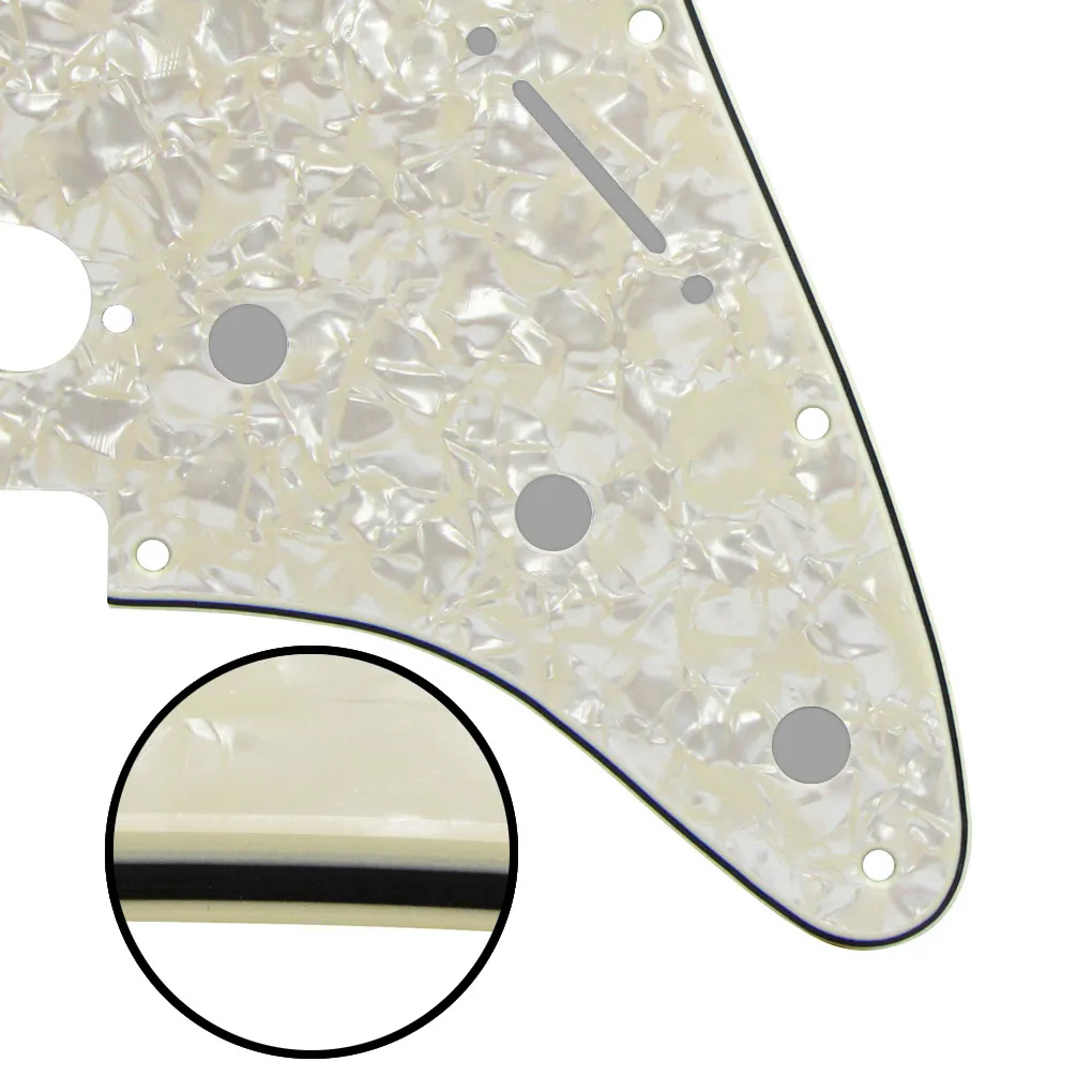 Pickguard de guitare 4Ply SSS 11 trous avec vis vieilli perle pour pièces de guitare électrique