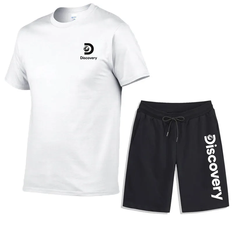 Männer Sommer T-shirt und Shorts Set Entdeckung Druck Casual kurzarm Hosen Trainingsanzug Männliche Kleidung Sportswear anzug 220708