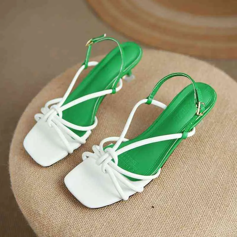 Sandals NXY French Women Elegant Spring Spring New One-Word tiras simples MUJER SAPATO PARA CATO BLAT BLAT MUJER SAPATO