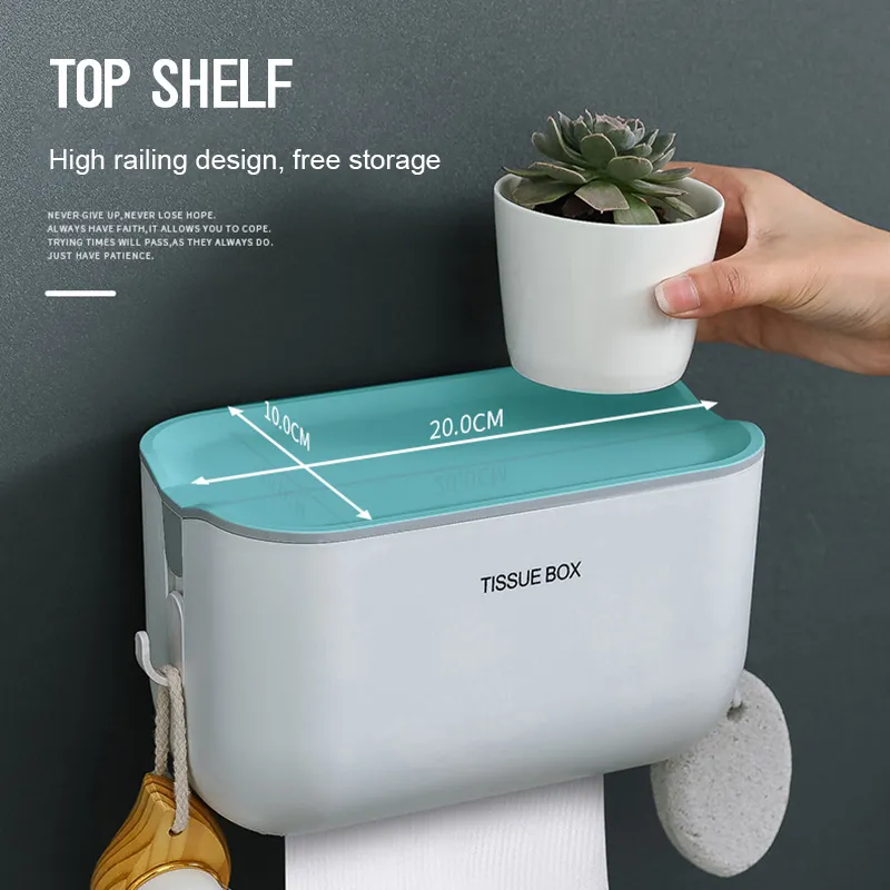 Wandmontage toilethouder plank rolrol papier buis opberg tissuebox voor keuken badkamer wc accessoires douchekap haak 220611