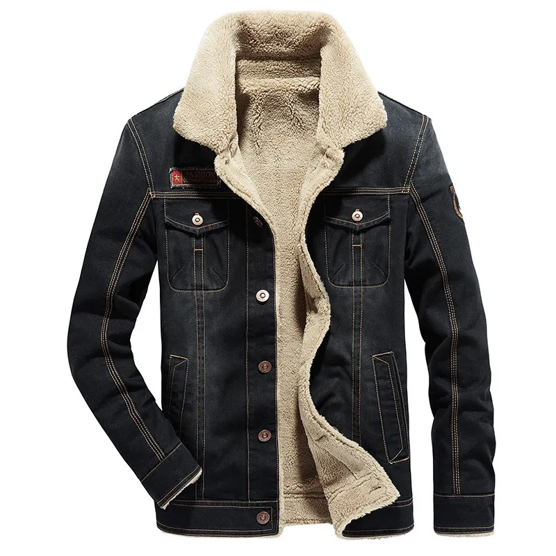 CHAIFENKO hommes hiver chaud marque décontracté Denim veste Parkas hommes coupe-vent polaire épais manteau hommes mode col de fourrure hommes veste 220816