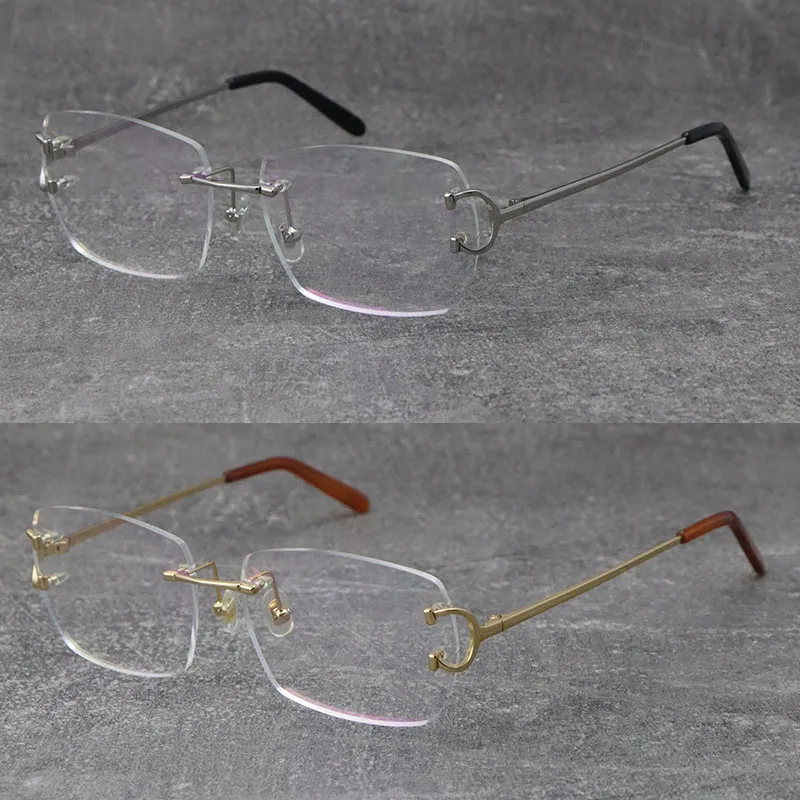 New Model Lens Metal Rimless Fashion Sunglasses Male CT00920 Driving Glasses C Decoration High Quality Designer 18K Gold Frame UV43171