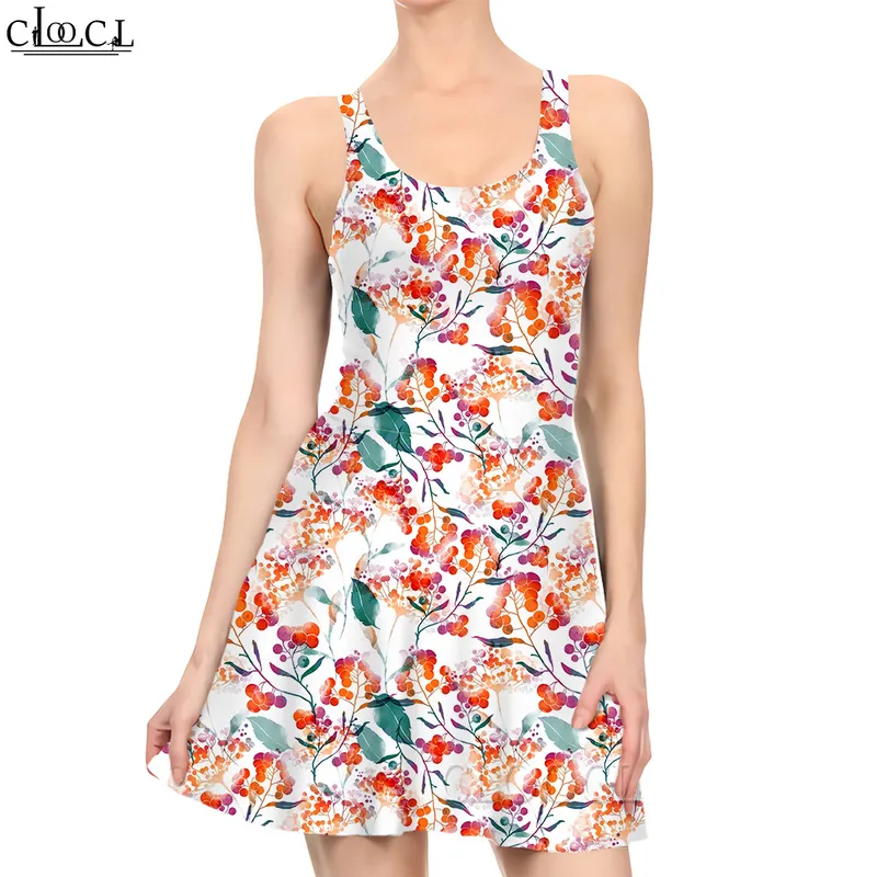 Femmes robe belle Floral 3D imprimé Mini robe pour la mode femme sans manches genou longueur été robe plage Style 220616