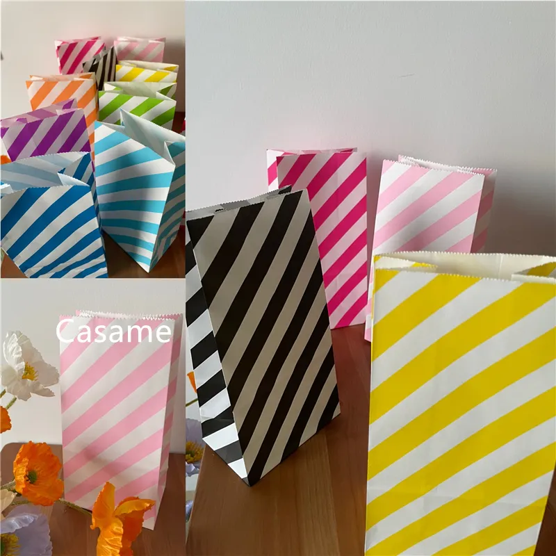 väska mini stand up färgglada polka dot väskor 18x9x6cm gynna öppen topp presentförpackning papper behandla presentväska grossist 220704