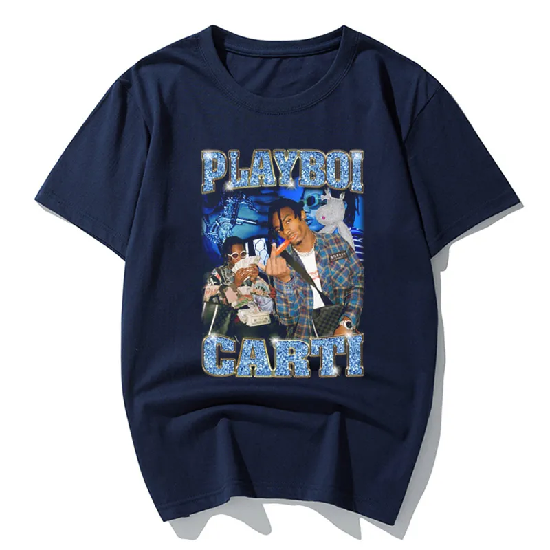 Playboi Carti Vintage Camisa Rap Hip Hop Camiseta Presente Perfeito para Homens Mulheres Moda Gráfico Streetwear Camiseta Algodão Hip Hop Top 220608