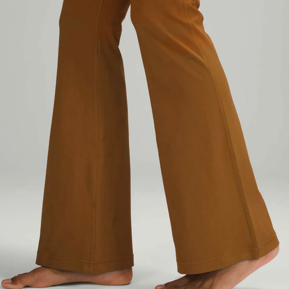 Lycra stof Uitlopende legging Hoge taille Zachte yogabroek Damesbroek met volledige lengte Casual wijde broek voor dames276q
