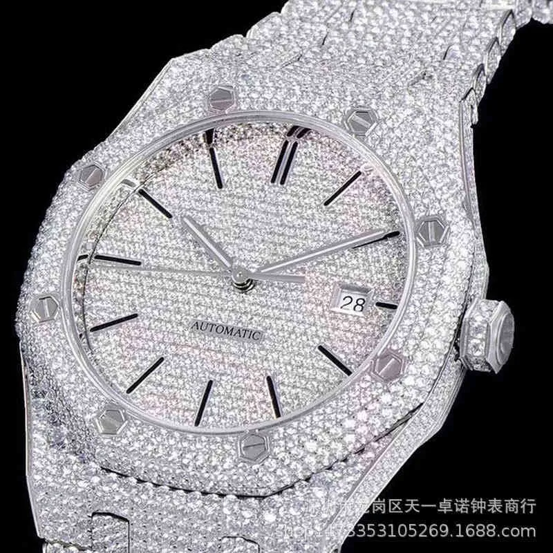 5ALove 15400 Bi diamante di lusso 15500 y orologio da uomo meccanico impermeabile con fondo meccanico automatico6F8K216N