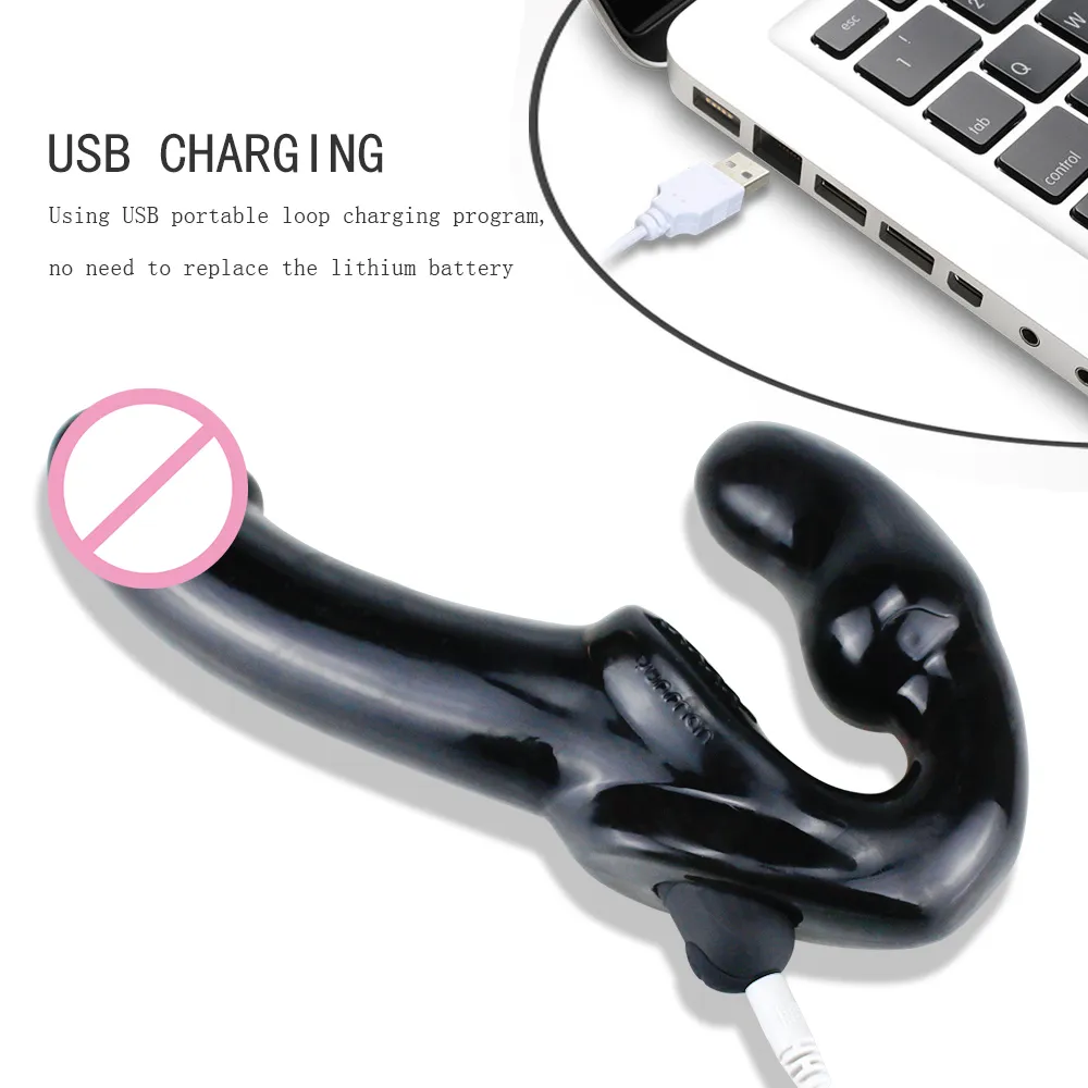 Vibrating Strapless Strap on Dildo Vibrator Butt Plug Male Prostate Massager Vibrators sexy Toys For Women Lesbian Gay Toy