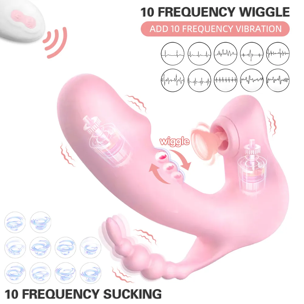 3 i 1 dildo vibrator tunga slickande klitstimulator kvinnlig onanator fjärrkontroll anal plugg rumpa sexiga leksaker för par