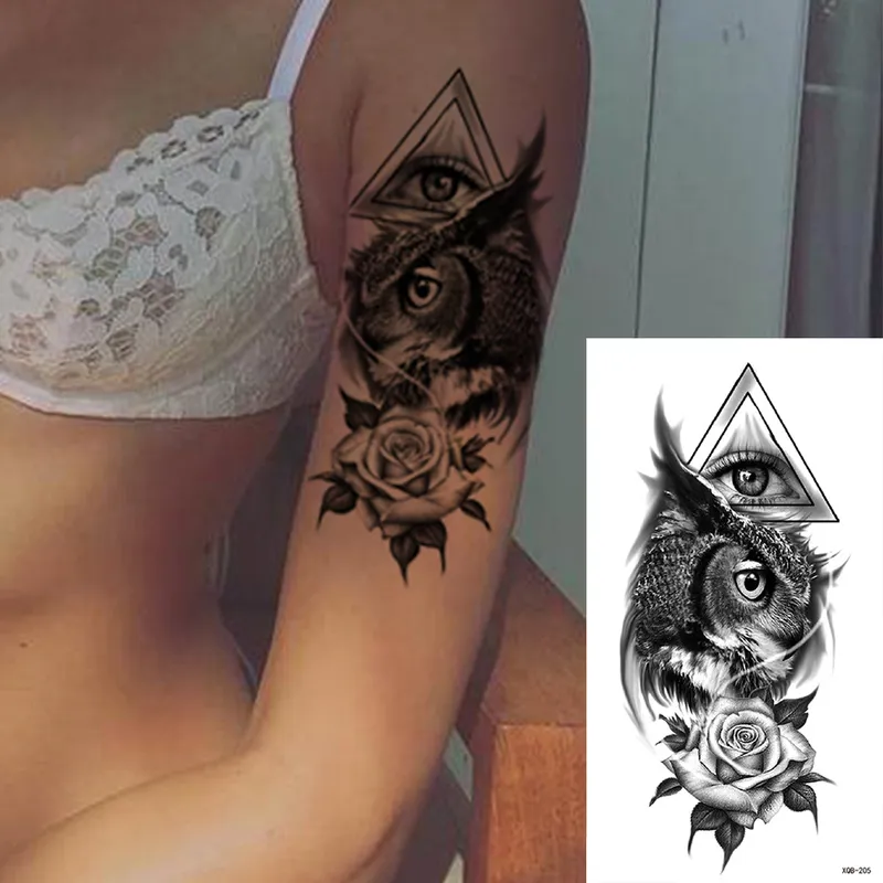Wodoodporna tymczasowa naklejka tatuaż 3D koronkowa róża kwiat tatuaże linia lotos tatuaże do ciała ramię fałszywy rękaw tatuaż kobiety mężczyźni 220521