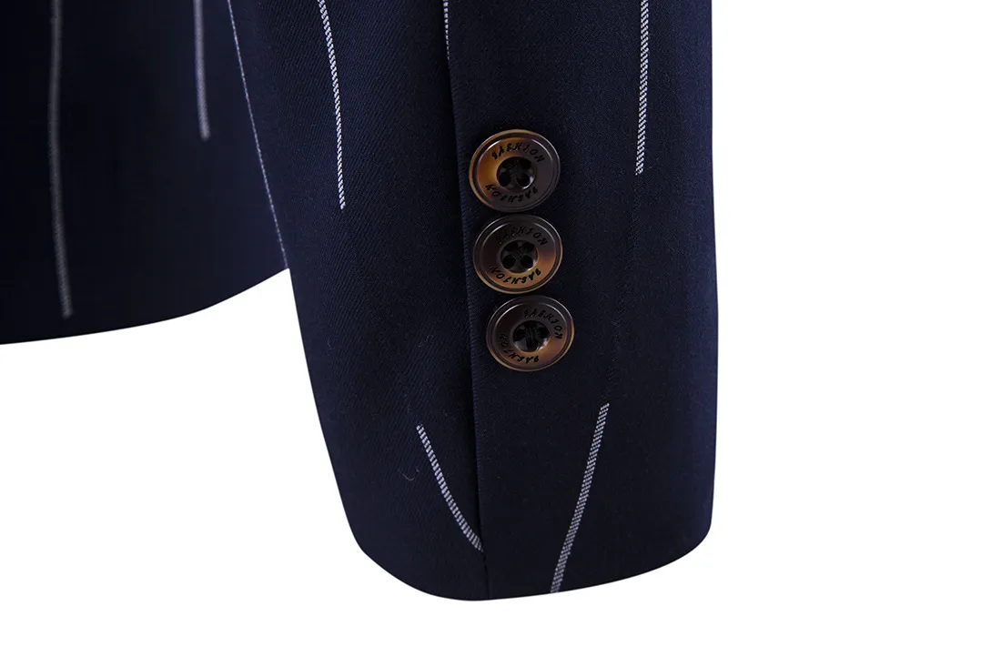 Boutique Abito da uomo Slim Fit One Button Stampa a righe Cappotto da lavoro casual Giacca da ufficio taglie forti 5XL D061