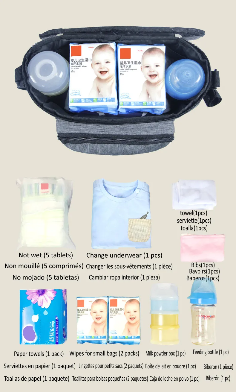 Diaper Bags Large Capacity Baby Stroller Bags Storage Organizer Mom Travel Hangi 220823