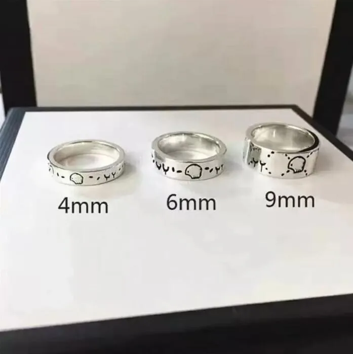 Skull Street Titanium Steel Band Ring Fashion Par Party Wedding Men and Women Jewelry Punk Rings Gift With Box291f