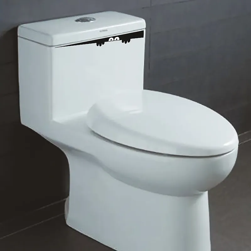 fai da te divertente Peep WC bagno adesivo da parete in vinile decalcomania arte rimovibile decorazione bagno di casa 220727