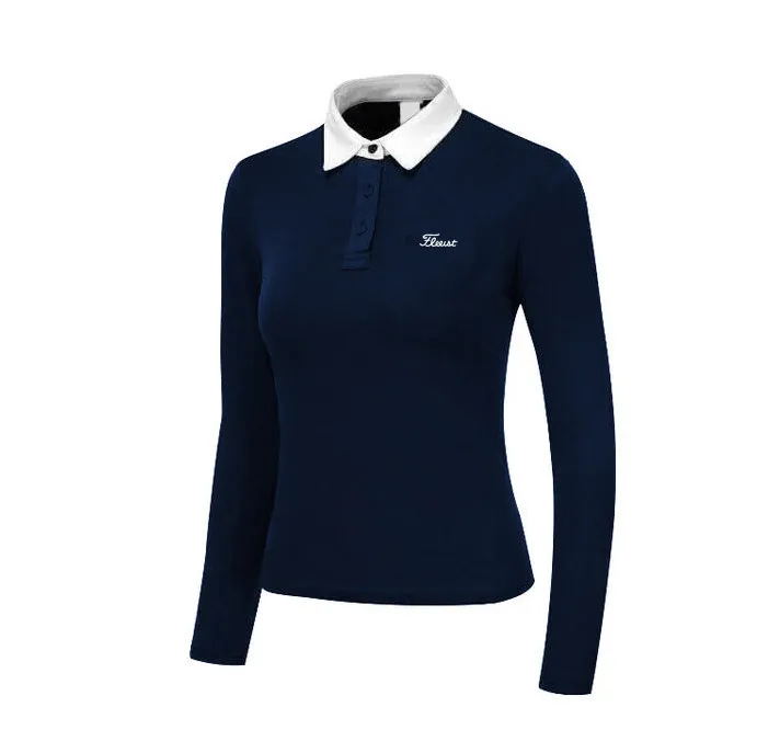 Ladies Golf Kleidung tragen Lidies Lobarm Langarm Polyester Spring Outdoor Sport Sweat Shirt 2206271777971