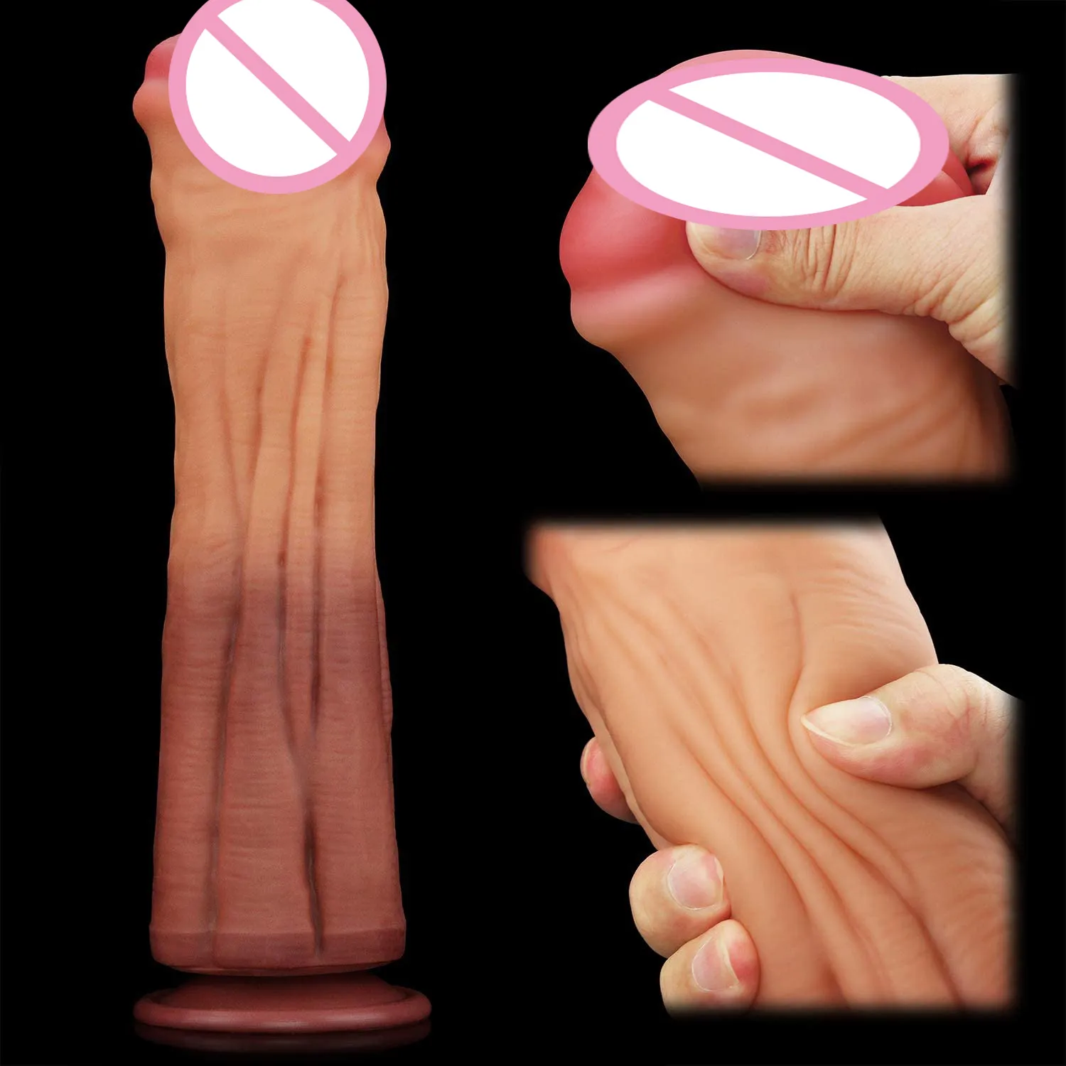 Large Dildo Double Density Anal Lifelike Huge Sucker Giant Toy Plug Big Belt Thick sexy for Woman