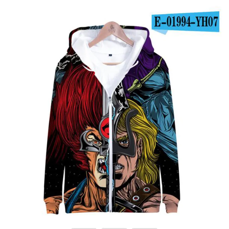 Thundercats 3D -print Zip Up damesmannen Hoodie Sweatshirt Streetwear Hip Hop Zipper Hooded Jacket Casual Tracksuit Outerwear4169748