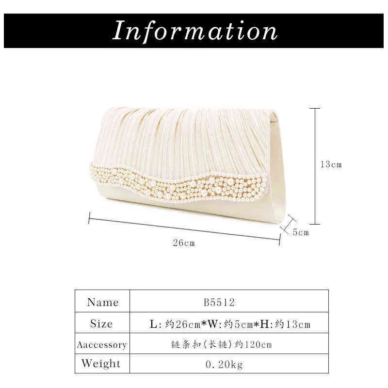 エレガントな財布の女性用汎用バンケットハンドバッグプリーツハンドメイドビーズウェーブバッグB5512 220712