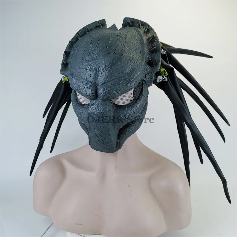 Parti Maskeleri Alien ve Predator Cosplay Predator Full Yüz Actik Maske Hayalet Fac 220823