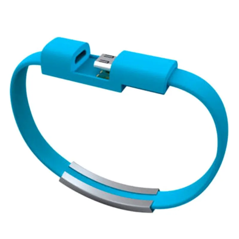 Pulseira USB Cabos de carregamento Micro V8 Tipo C Fast Chave Cable cabo para Samsung Huawei Xiaomi Wire USB-C