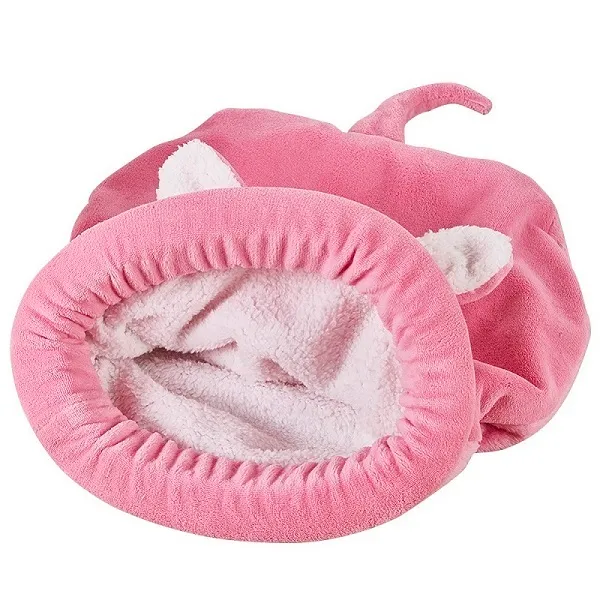 Кот спальный мешок теплый коралловый флис собака кровать домашнее домик прекрасный мягкий коврик подушка путешествия 220323