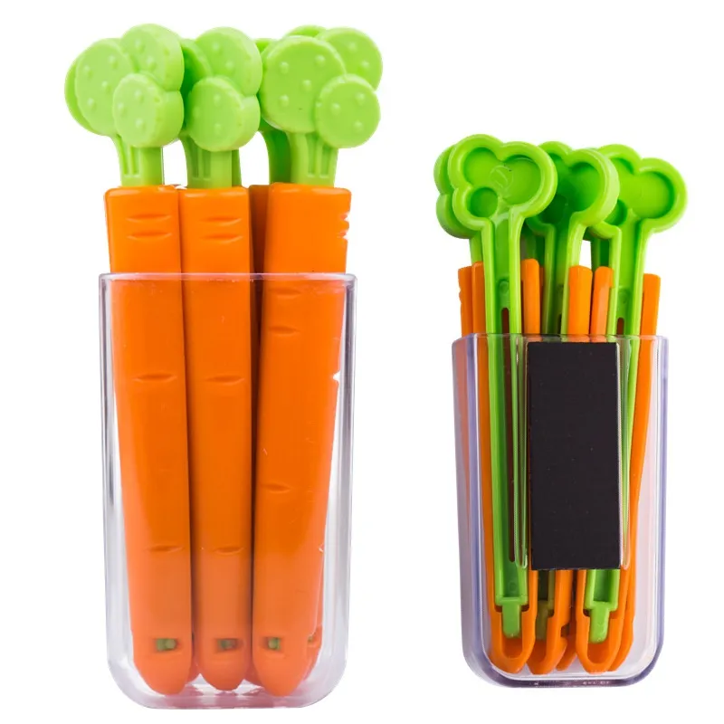 NEW Sealing Tongs Food Bag Closure Clip Cartoon Carrot Shape Moisture-Proof Clamp Fresh Keeping Sealing Clip Kitchen Accessories