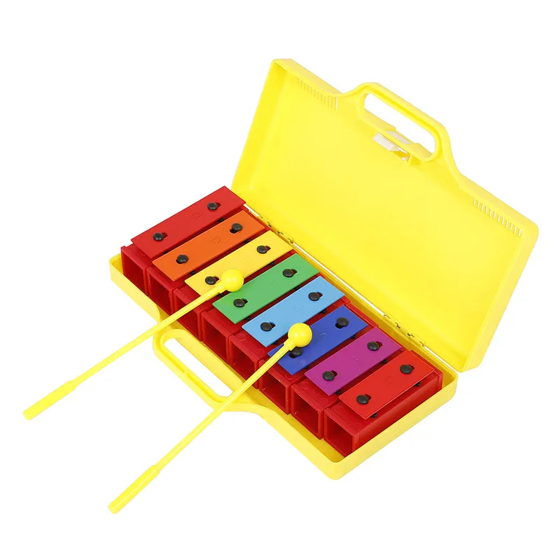 8 Note Xylophone Main Cloche Coloré Percussion Bébé Jouet Éducatif Enfants Musical Cadeau De Noël Enfants Instrument Jouets 220817