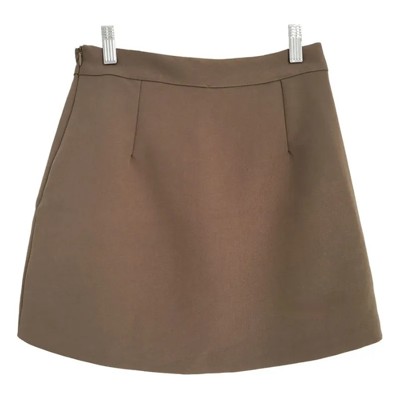 Irregular Women Shorts Skirts Summer High Waist Wide Leg Slit Chic Office Lady Black Short Pants Gothic 220322